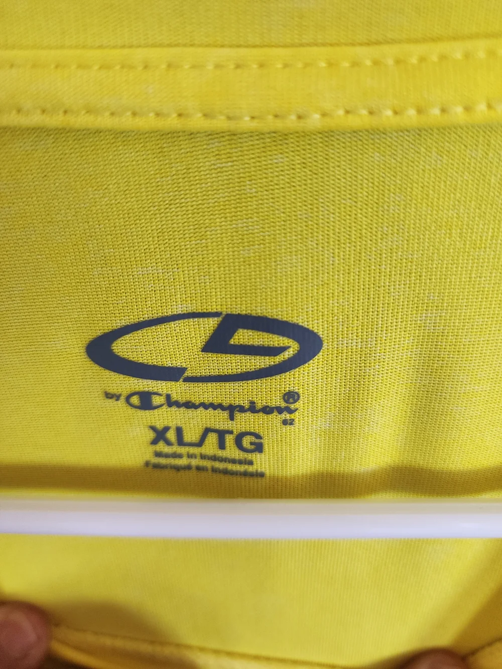 Champion Men's Short Sleeve Crew Tee in Bright Yellow - Picture 4 of 5